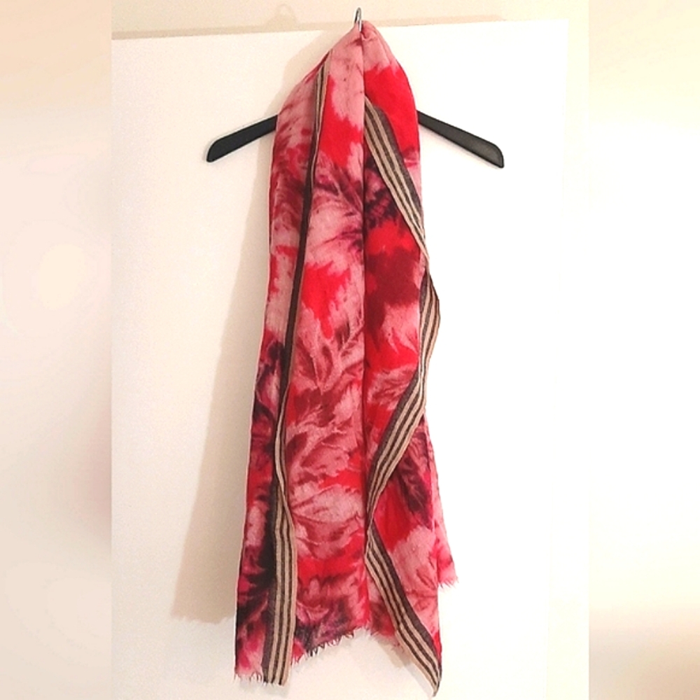 Bright Pink, Flower Scarf
